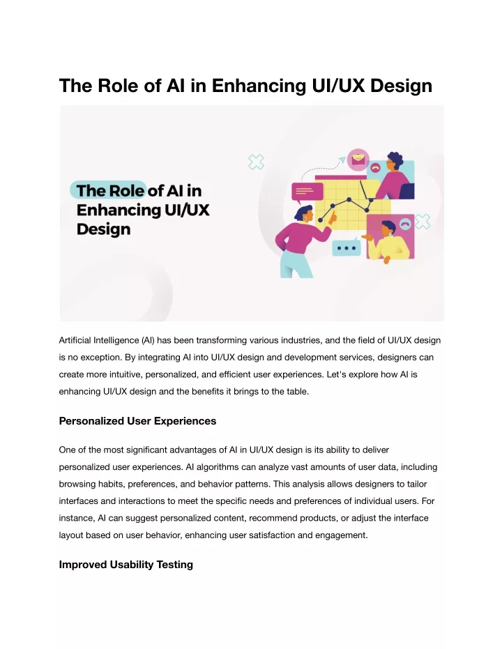 the role of ai in enhancing ui ux design