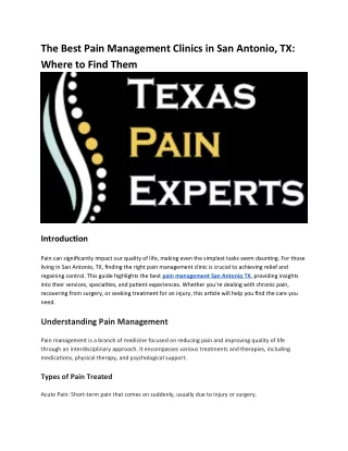 Chronic Pain Management San Antonio, Texas | Advantage HCS