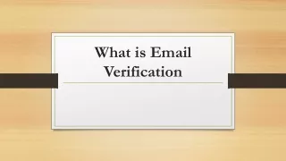 What is Email verification