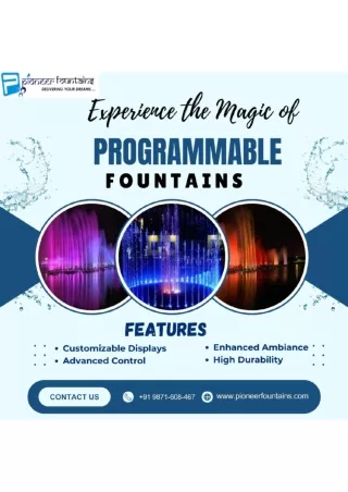 Programmable Fountains by Pioneer Fountains