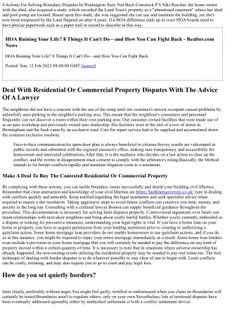 4 actions for solving boundary disputes