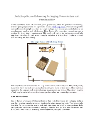 Bulk Soap Boxes