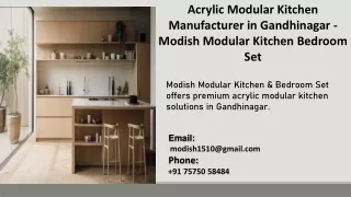 Acrylic Modular Kitchen Manufacturer in Gandhinagar  - Modish Modular Kitchen