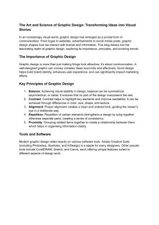 the art and science of graphic design