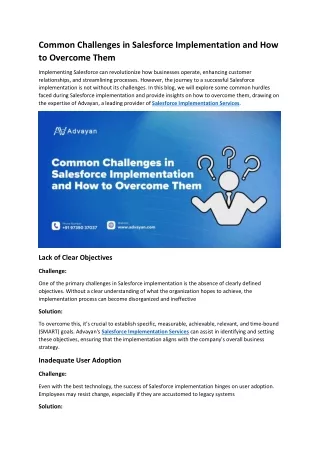 Common Challenges in Salesforce Implementation and How to Overcome Them