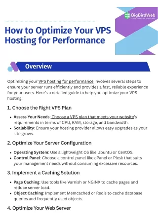 how to optimize your vps hosting for performance
