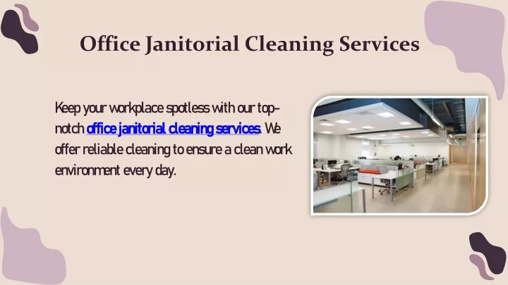 office janitorial cleaning services