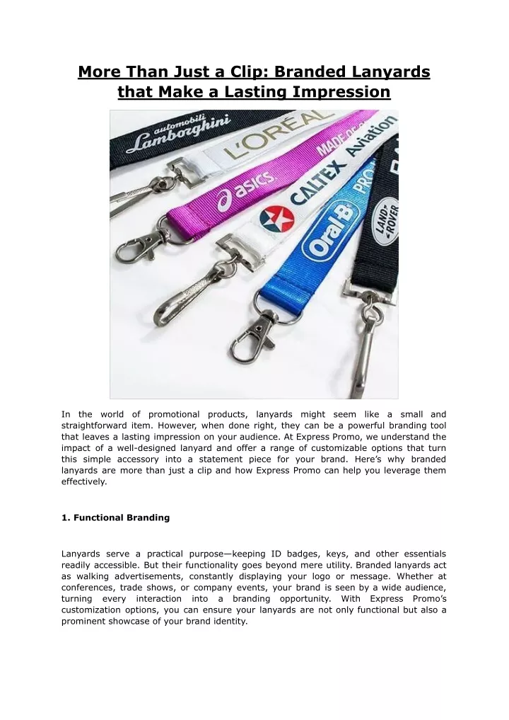 more than just a clip branded lanyards that make