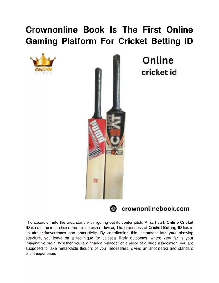 crownonline book is the first online gaming platform for cricket betting id