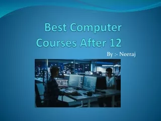 Best Computer Courses After 12