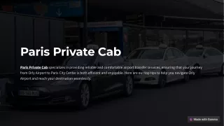 Paris Airport Taxi Booking - Paris Private Cab