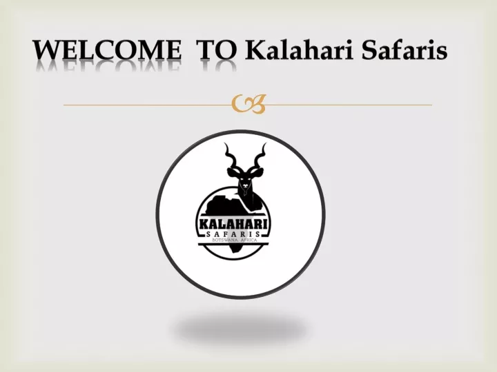 welcome to kalahari safaris