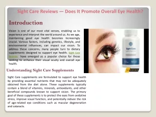 Sight Care Review price