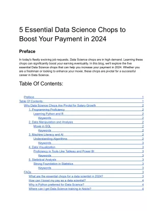 5 essential data science chops to boost your