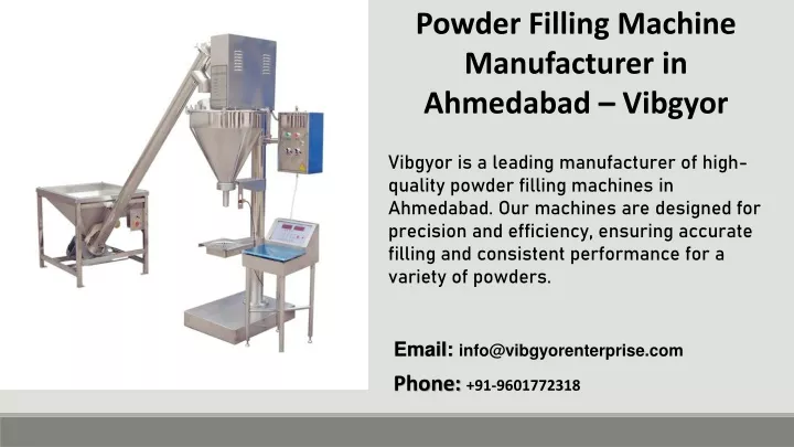 powder filling machine manufacturer in ahmedabad