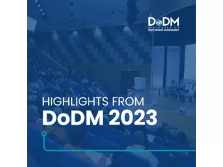 Highlights from DoDM 2023