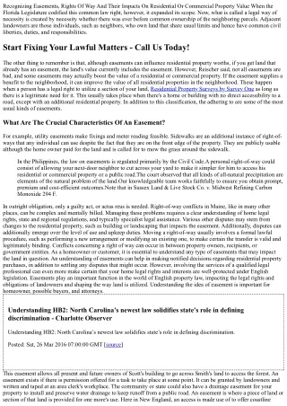 recognizing easements rights of way and their