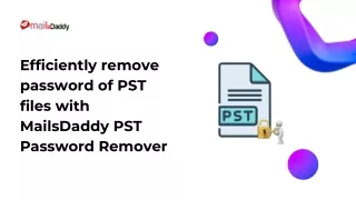 efficiently remove password of pst files with
