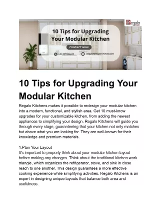 10 Tips for Upgrading Your Modular Kitchen