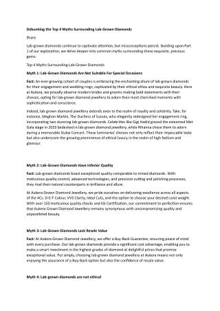 debunking the top 4 myths surrounding lab grown