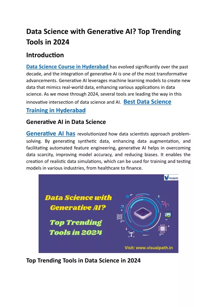 data science with generative ai top trending