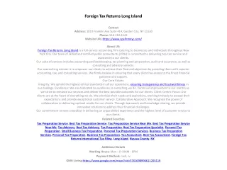 foreign tax returns long island