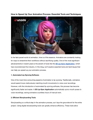 How to Speed Up Your Animation Process_ Essential Tools and Techniques