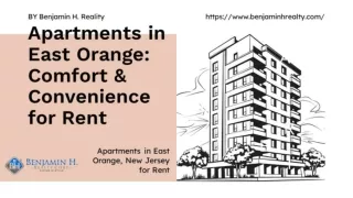 Apartments in East Orange: Comfort & Convenience for Rent