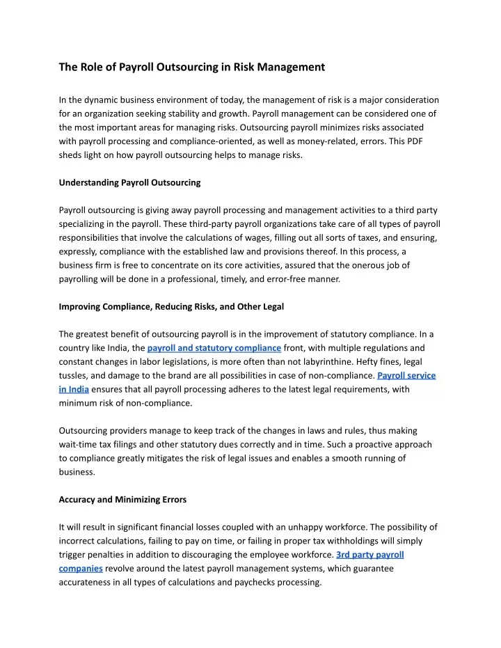 the role of payroll outsourcing in risk management