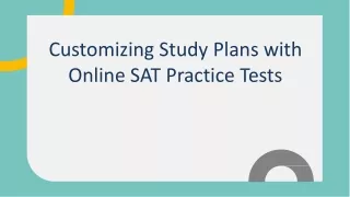 Customizing Study Plans with Online SAT Practice Tests