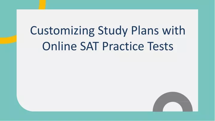 customizing study plans with online sat practice