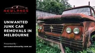 Unwanted Junk Car Removals in Melbourne