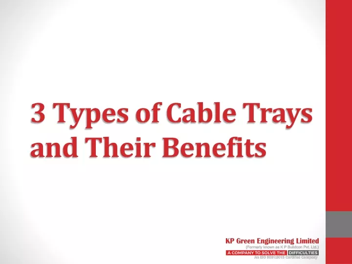 3 types of cable trays and their benefits