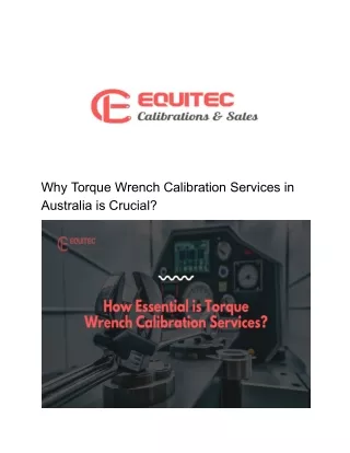 Why Torque Wrench Calibration Services in Australia is Crucial