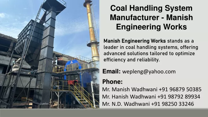 coal handling system manufacturer manish