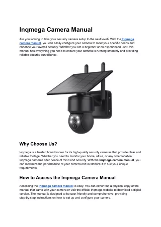inqmega camera manual