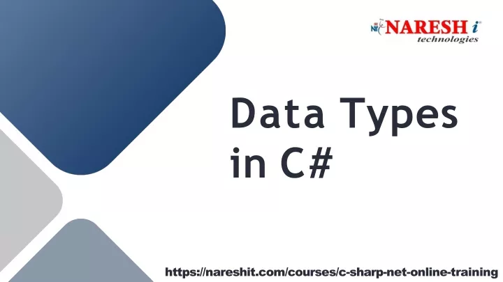 data types in c