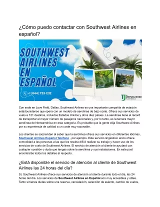 c mo puedo contactar con southwest airlines