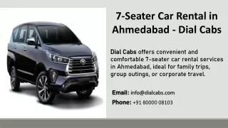 7-Seater Car Rental in Ahmedabad - Dial Cabs