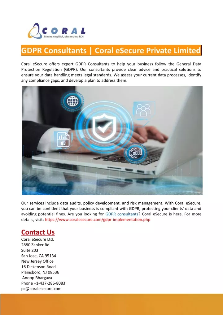 gdpr consultants coral esecure private limited