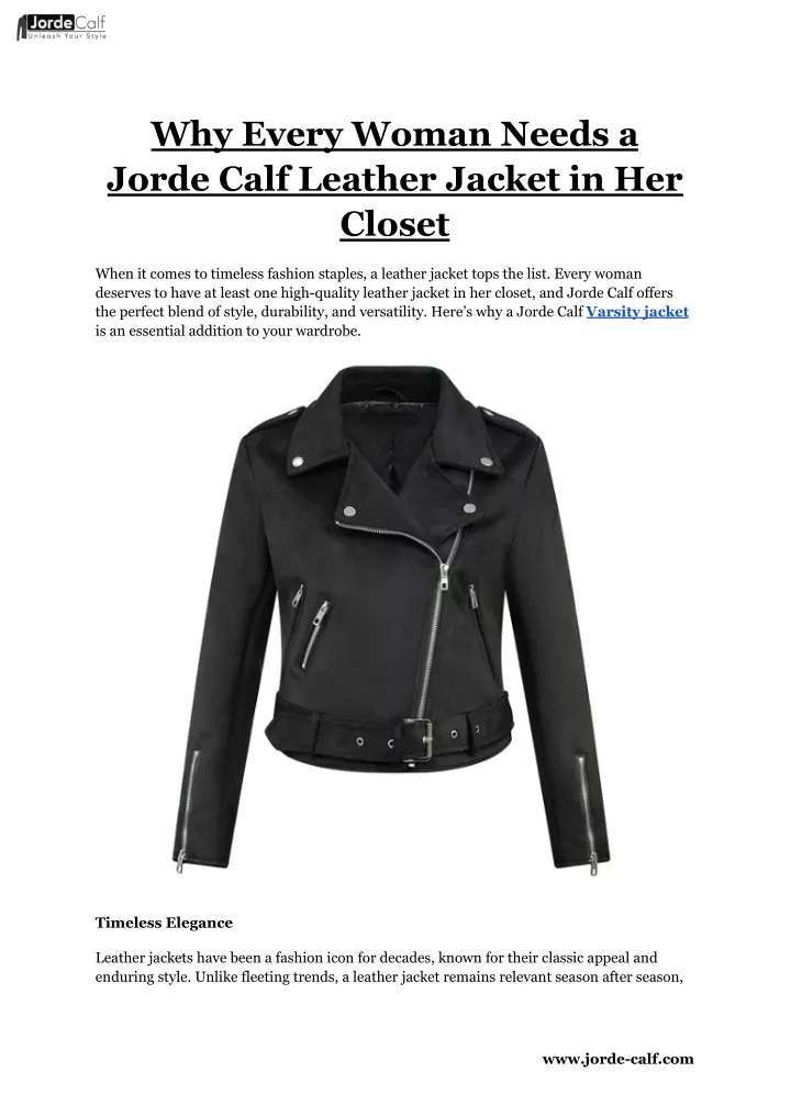 why every woman needs a jorde calf leather jacket