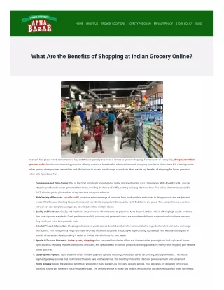 What Are the Benefits of Shopping at Indian Grocery Online