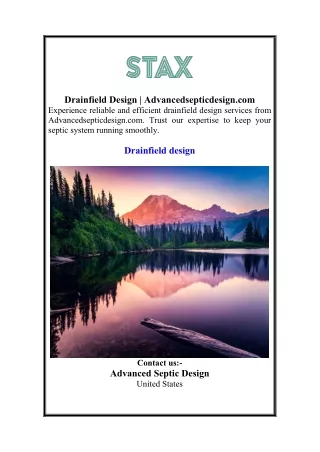 Drainfield Design  Advancedsepticdesign.com