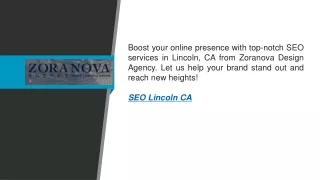 Seo Lincoln Ca   Zoranovadesignagency.com