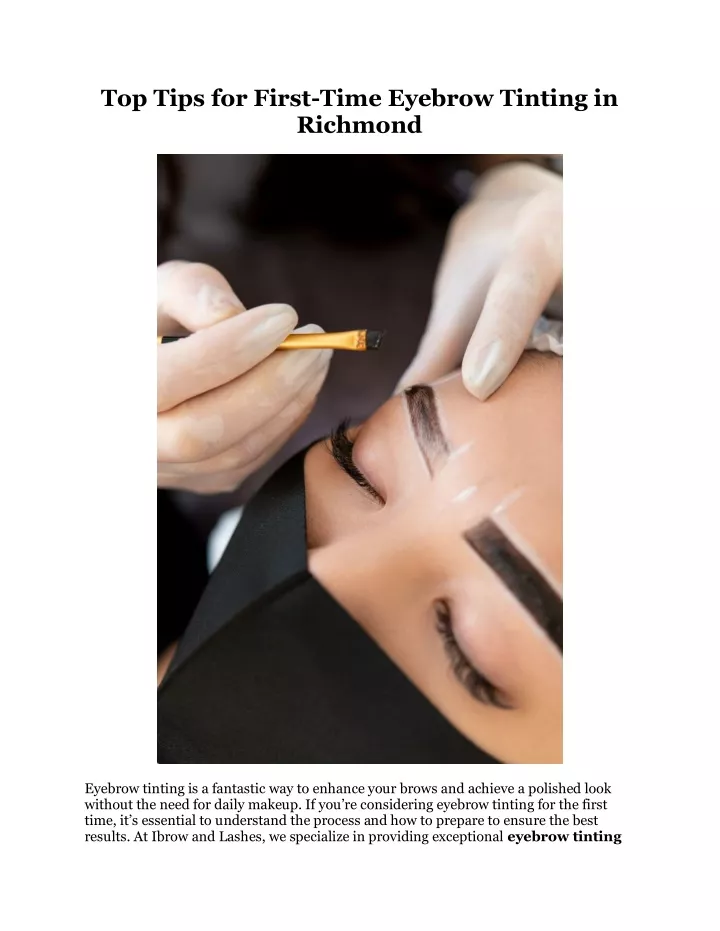 top tips for first time eyebrow tinting