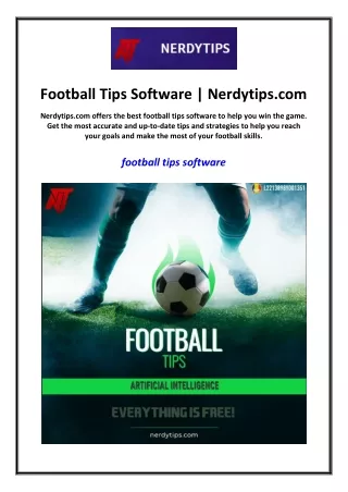 Football Tips Software | Nerdytips.com