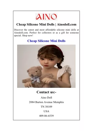 Cheap Silicone Mini Dolls  Ainodoll.com