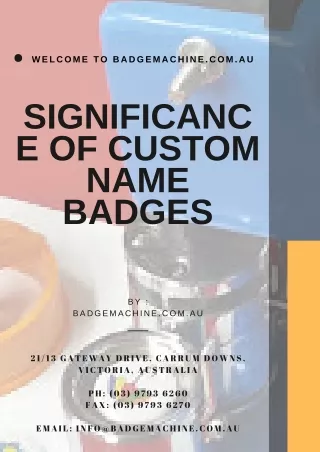 Significance of Custom Name Badges