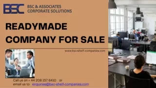 Readymade company for sale