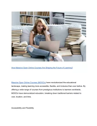 how massive open online courses are shaping